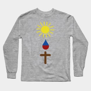 Washed in Blood of Jesus Christ the Lamb, the Son Sacrifice, Crucified, Cross Calvary Symbol Long Sleeve T-Shirt